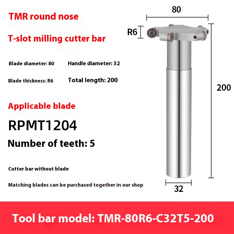 2066-CNC machining center TMR round nose T-slot milling cutter bar arc R2.5R3R4R5R6 slotted side and side cut shank Shandong Denso Pricision Tools Co.,Ltd.